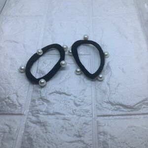 2pcs Pearl Hair Ties Black Hair Accessories for‎ Women’s Girls